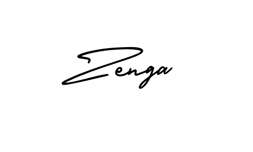 Use a signature maker to create a handwritten signature online. With this signature software, you can design (AmerikaSignatureDemo-Regular) your own signature for name Zenga. Zenga signature style 3 images and pictures png