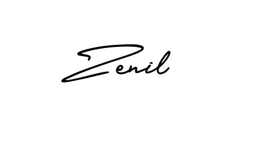 Make a beautiful signature design for name Zenil. With this signature (AmerikaSignatureDemo-Regular) style, you can create a handwritten signature for free. Zenil signature style 3 images and pictures png