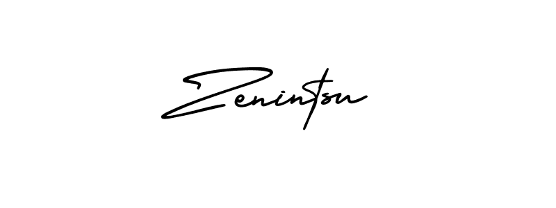 Make a beautiful signature design for name Zenintsu. With this signature (AmerikaSignatureDemo-Regular) style, you can create a handwritten signature for free. Zenintsu signature style 3 images and pictures png