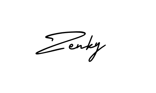 Create a beautiful signature design for name Zenky. With this signature (AmerikaSignatureDemo-Regular) fonts, you can make a handwritten signature for free. Zenky signature style 3 images and pictures png