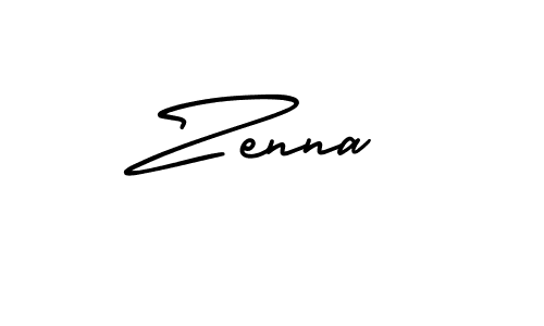 You should practise on your own different ways (AmerikaSignatureDemo-Regular) to write your name (Zenna) in signature. don't let someone else do it for you. Zenna signature style 3 images and pictures png