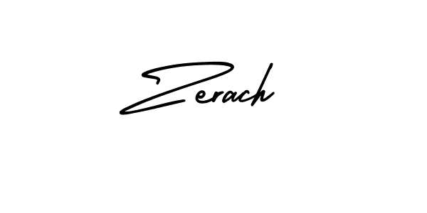 The best way (AmerikaSignatureDemo-Regular) to make a short signature is to pick only two or three words in your name. The name Zerach include a total of six letters. For converting this name. Zerach signature style 3 images and pictures png