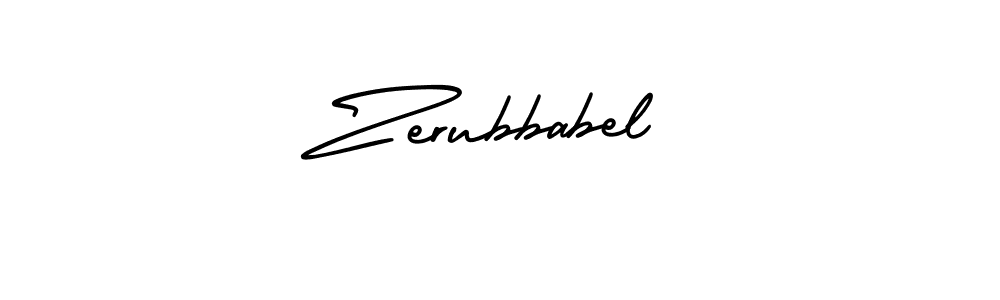 How to make Zerubbabel name signature. Use AmerikaSignatureDemo-Regular style for creating short signs online. This is the latest handwritten sign. Zerubbabel signature style 3 images and pictures png