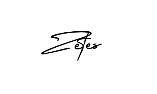 How to make Zetes name signature. Use AmerikaSignatureDemo-Regular style for creating short signs online. This is the latest handwritten sign. Zetes signature style 3 images and pictures png