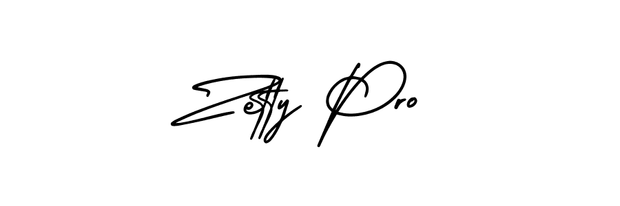 Design your own signature with our free online signature maker. With this signature software, you can create a handwritten (AmerikaSignatureDemo-Regular) signature for name Zetty Pro. Zetty Pro signature style 3 images and pictures png