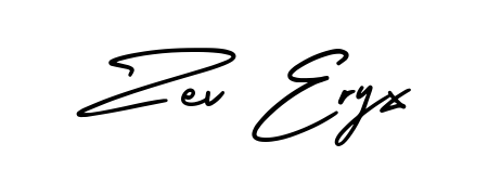 Elevate your brand with a stunning Zev Eryx eSignature. The AmerikaSignatureDemo-Regular style provides a balanced, flowing aesthetic for everyday signing. Zev Eryx signature style 3 images and pictures png