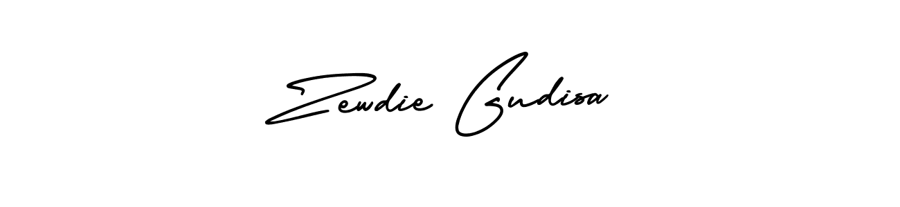 This is the best signature style for the Zewdie Gudisa name. Also you like these signature font (AmerikaSignatureDemo-Regular). Mix name signature. Zewdie Gudisa signature style 3 images and pictures png