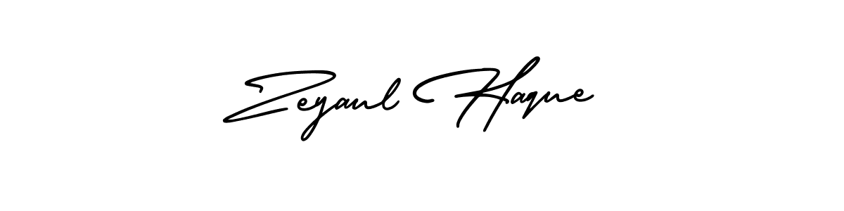 Use a signature maker to create a handwritten signature online. With this signature software, you can design (AmerikaSignatureDemo-Regular) your own signature for name Zeyaul Haque. Zeyaul Haque signature style 3 images and pictures png