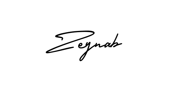 Zeynab stylish signature style. Best Handwritten Sign (AmerikaSignatureDemo-Regular) for my name. Handwritten Signature Collection Ideas for my name Zeynab. Zeynab signature style 3 images and pictures png