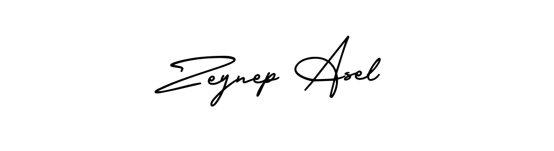 The best way (AmerikaSignatureDemo-Regular) to make a short signature is to pick only two or three words in your name. The name Zeynep Asel include a total of six letters. For converting this name. Zeynep Asel signature style 3 images and pictures png