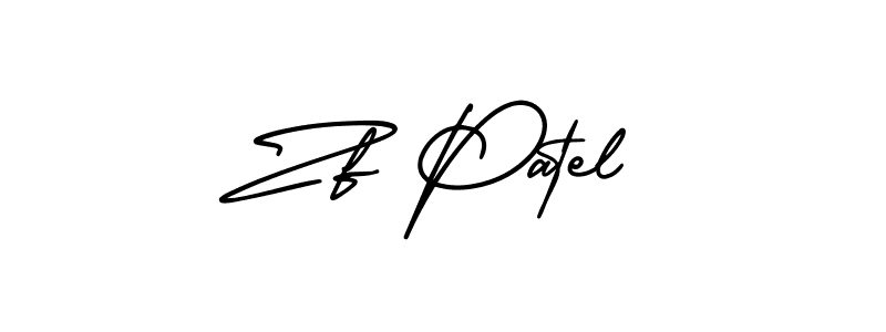 Use a signature maker to create a handwritten signature online. With this signature software, you can design (AmerikaSignatureDemo-Regular) your own signature for name Zf Patel. Zf Patel signature style 3 images and pictures png
