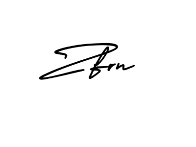 The best way (AmerikaSignatureDemo-Regular) to make a short signature is to pick only two or three words in your name. The name Zfrn include a total of six letters. For converting this name. Zfrn signature style 3 images and pictures png