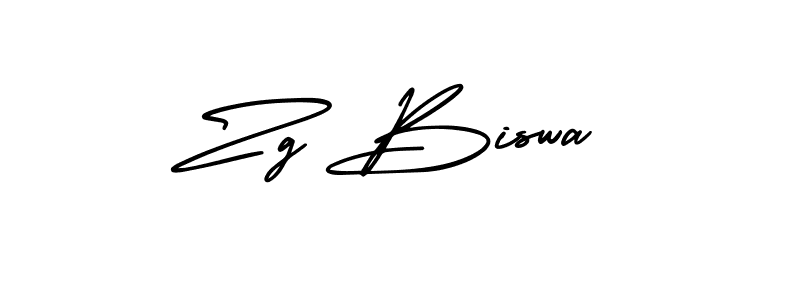 Also You can easily find your signature by using the search form. We will create Zg Biswa name handwritten signature images for you free of cost using AmerikaSignatureDemo-Regular sign style. Zg Biswa signature style 3 images and pictures png