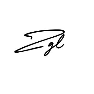 How to make Zgl name signature. Use AmerikaSignatureDemo-Regular style for creating short signs online. This is the latest handwritten sign. Zgl signature style 3 images and pictures png