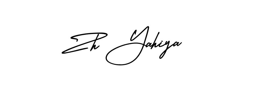 Similarly AmerikaSignatureDemo-Regular is the best handwritten signature design. Signature creator online .You can use it as an online autograph creator for name Zh Yahiya. Zh Yahiya signature style 3 images and pictures png