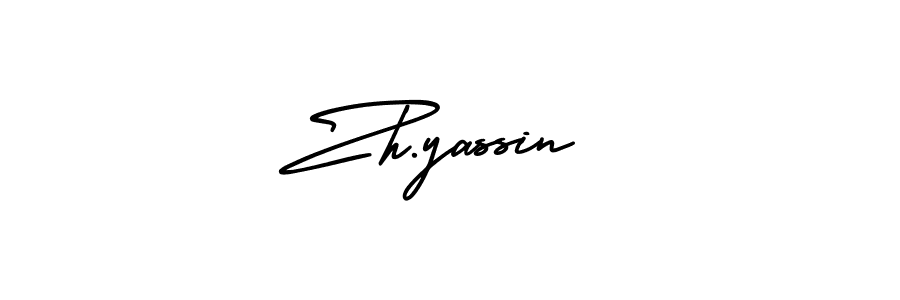 Make a beautiful signature design for name Zh.yassin. With this signature (AmerikaSignatureDemo-Regular) style, you can create a handwritten signature for free. Zh.yassin signature style 3 images and pictures png