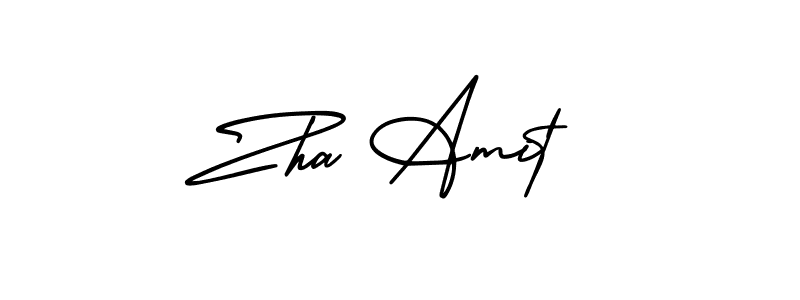 Make a beautiful signature design for name Zha Amit. Use this online signature maker to create a handwritten signature for free. Zha Amit signature style 3 images and pictures png