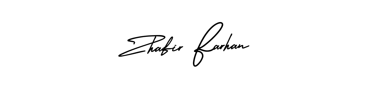 How to make Zhafir Farhan signature? AmerikaSignatureDemo-Regular is a professional autograph style. Create handwritten signature for Zhafir Farhan name. Zhafir Farhan signature style 3 images and pictures png