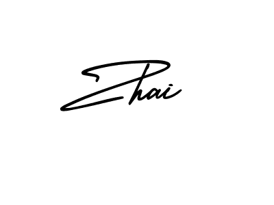 You should practise on your own different ways (AmerikaSignatureDemo-Regular) to write your name (Zhai) in signature. don't let someone else do it for you. Zhai signature style 3 images and pictures png