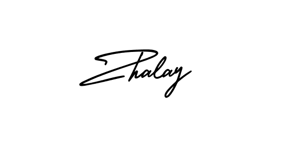 Use a signature maker to create a handwritten signature online. With this signature software, you can design (AmerikaSignatureDemo-Regular) your own signature for name Zhalay. Zhalay signature style 3 images and pictures png