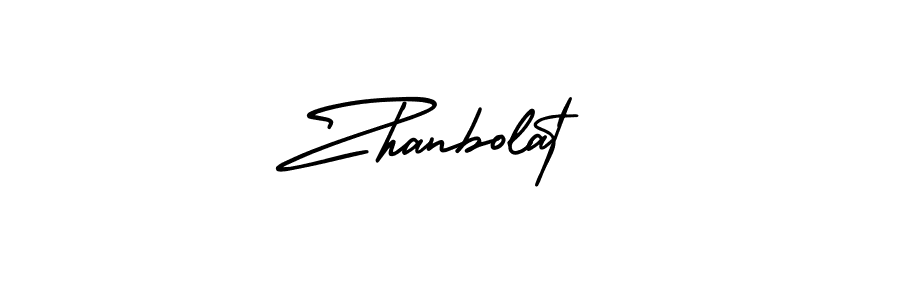 Also You can easily find your signature by using the search form. We will create Zhanbolat name handwritten signature images for you free of cost using AmerikaSignatureDemo-Regular sign style. Zhanbolat signature style 3 images and pictures png