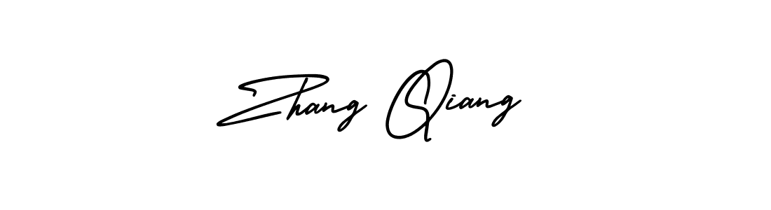 Design your own signature with our free online signature maker. With this signature software, you can create a handwritten (AmerikaSignatureDemo-Regular) signature for name Zhang Qiang. Zhang Qiang signature style 3 images and pictures png