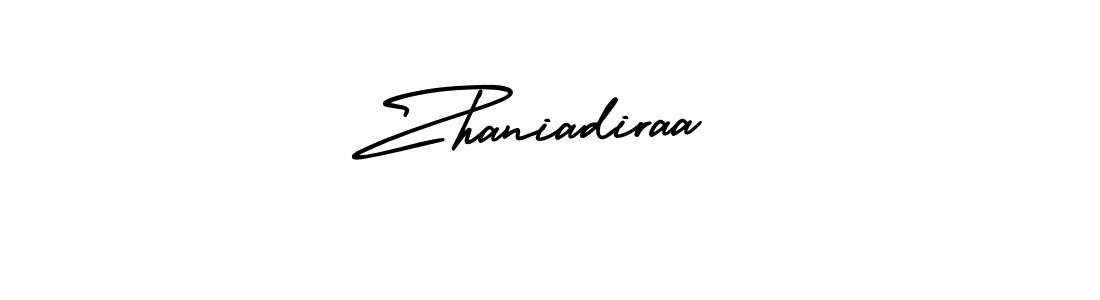 How to make Zhaniadiraa signature? AmerikaSignatureDemo-Regular is a professional autograph style. Create handwritten signature for Zhaniadiraa name. Zhaniadiraa signature style 3 images and pictures png