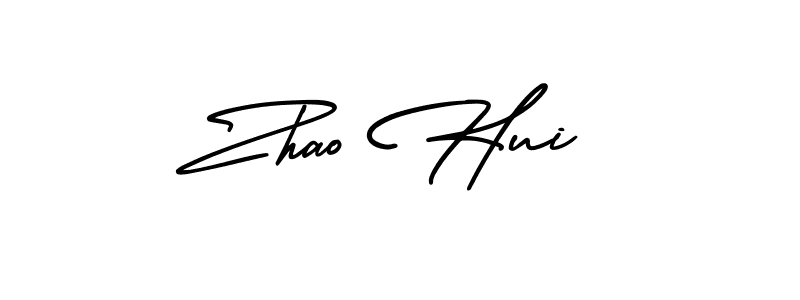 Make a beautiful signature design for name Zhao Hui. With this signature (AmerikaSignatureDemo-Regular) style, you can create a handwritten signature for free. Zhao Hui signature style 3 images and pictures png
