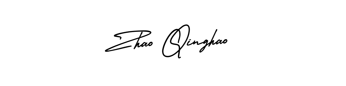 Also we have Zhao Qinghao name is the best signature style. Create professional handwritten signature collection using AmerikaSignatureDemo-Regular autograph style. Zhao Qinghao signature style 3 images and pictures png