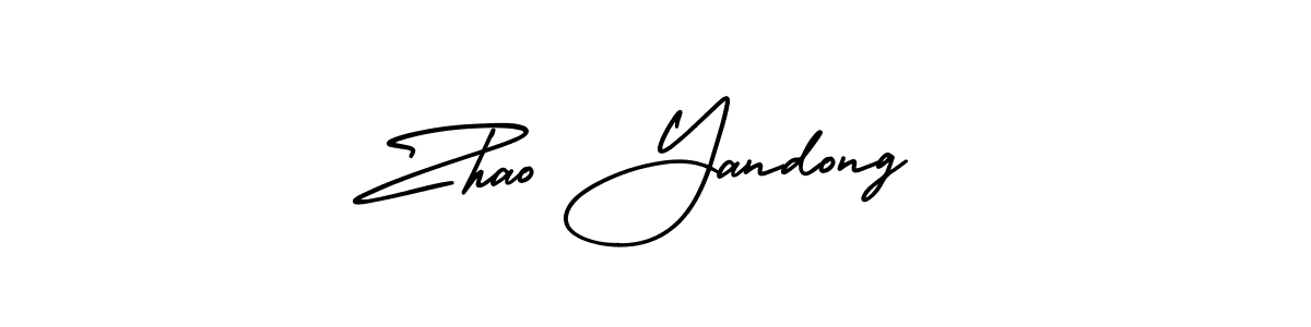 Also You can easily find your signature by using the search form. We will create Zhao Yandong name handwritten signature images for you free of cost using AmerikaSignatureDemo-Regular sign style. Zhao Yandong signature style 3 images and pictures png