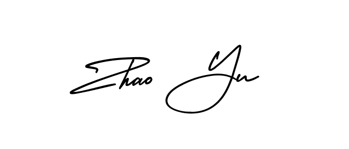 Create a beautiful signature design for name Zhao Yu. With this signature (AmerikaSignatureDemo-Regular) fonts, you can make a handwritten signature for free. Zhao Yu signature style 3 images and pictures png