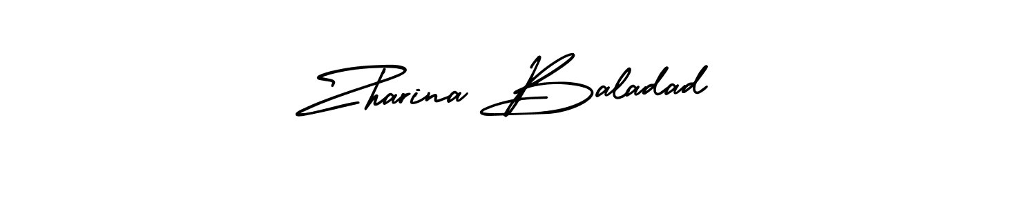 Similarly AmerikaSignatureDemo-Regular is the best handwritten signature design. Signature creator online .You can use it as an online autograph creator for name Zharina Baladad. Zharina Baladad signature style 3 images and pictures png