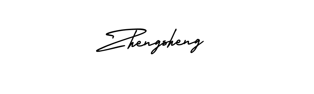 How to make Zhengsheng signature? AmerikaSignatureDemo-Regular is a professional autograph style. Create handwritten signature for Zhengsheng name. Zhengsheng signature style 3 images and pictures png