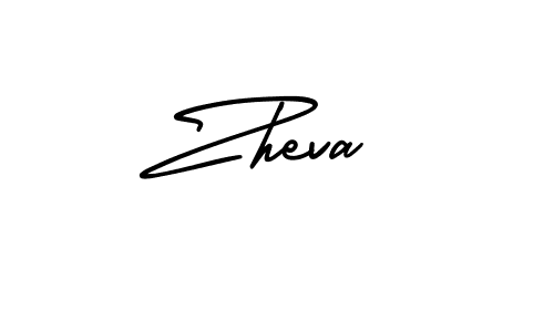 Make a beautiful signature design for name Zheva. With this signature (AmerikaSignatureDemo-Regular) style, you can create a handwritten signature for free. Zheva signature style 3 images and pictures png