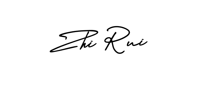 You should practise on your own different ways (AmerikaSignatureDemo-Regular) to write your name (Zhi Rui) in signature. don't let someone else do it for you. Zhi Rui signature style 3 images and pictures png