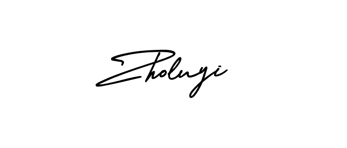 Create a beautiful signature design for name Zholuyi. With this signature (AmerikaSignatureDemo-Regular) fonts, you can make a handwritten signature for free. Zholuyi signature style 3 images and pictures png