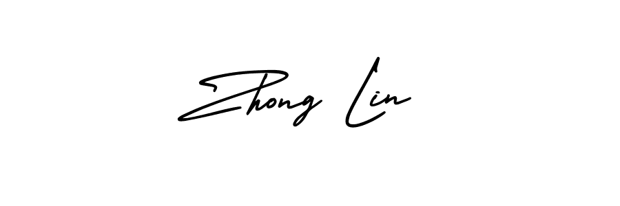 How to make Zhong Lin signature? AmerikaSignatureDemo-Regular is a professional autograph style. Create handwritten signature for Zhong Lin name. Zhong Lin signature style 3 images and pictures png