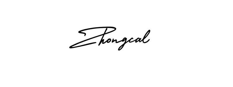 It looks lik you need a new signature style for name Zhongcal. Design unique handwritten (AmerikaSignatureDemo-Regular) signature with our free signature maker in just a few clicks. Zhongcal signature style 3 images and pictures png