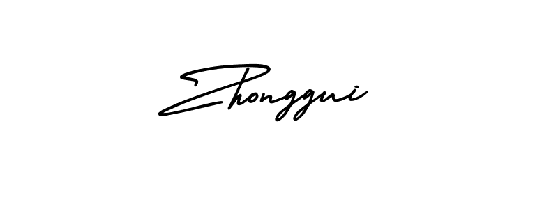 How to Draw Zhonggui signature style? AmerikaSignatureDemo-Regular is a latest design signature styles for name Zhonggui. Zhonggui signature style 3 images and pictures png