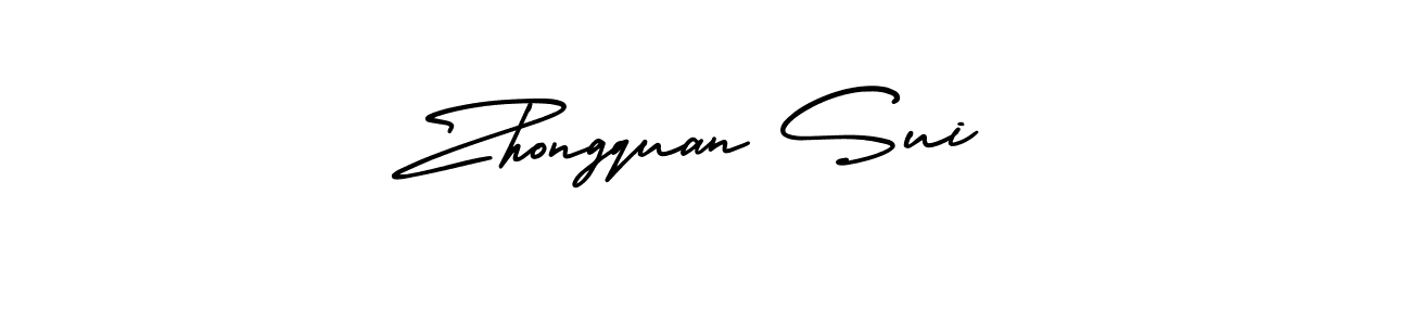 How to make Zhongquan Sui signature? AmerikaSignatureDemo-Regular is a professional autograph style. Create handwritten signature for Zhongquan Sui name. Zhongquan Sui signature style 3 images and pictures png