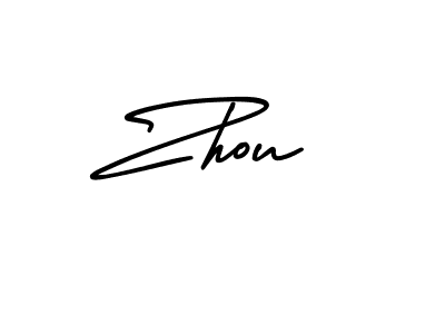 Design your own signature with our free online signature maker. With this signature software, you can create a handwritten (AmerikaSignatureDemo-Regular) signature for name Zhou. Zhou signature style 3 images and pictures png