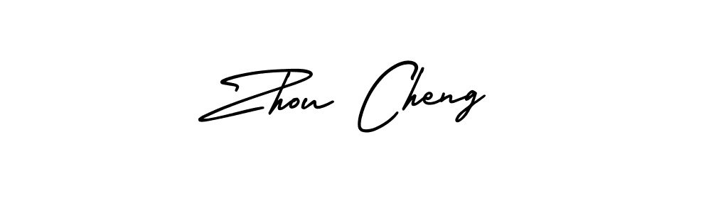 Use a signature maker to create a handwritten signature online. With this signature software, you can design (AmerikaSignatureDemo-Regular) your own signature for name Zhou Cheng. Zhou Cheng signature style 3 images and pictures png