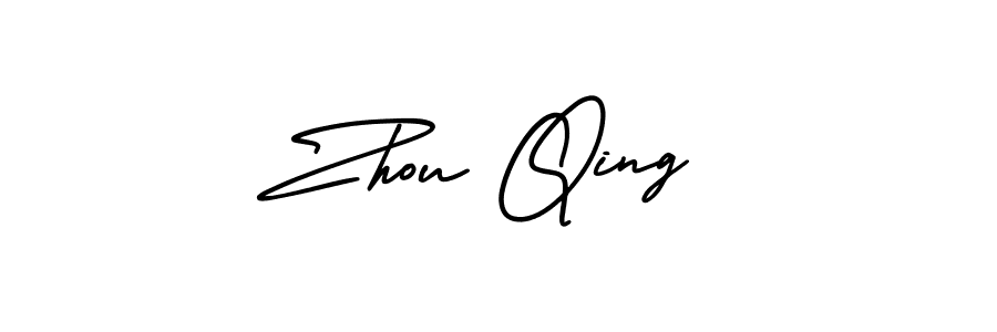 Make a beautiful signature design for name Zhou Qing. Use this online signature maker to create a handwritten signature for free. Zhou Qing signature style 3 images and pictures png