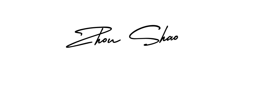 Design your own signature with our free online signature maker. With this signature software, you can create a handwritten (AmerikaSignatureDemo-Regular) signature for name Zhou Shao. Zhou Shao signature style 3 images and pictures png