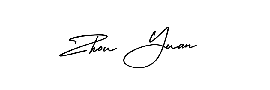 Make a beautiful signature design for name Zhou Yuan. With this signature (AmerikaSignatureDemo-Regular) style, you can create a handwritten signature for free. Zhou Yuan signature style 3 images and pictures png
