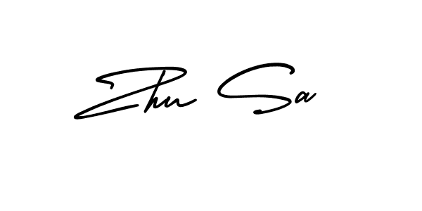 Design your own signature with our free online signature maker. With this signature software, you can create a handwritten (AmerikaSignatureDemo-Regular) signature for name Zhu Sa. Zhu Sa signature style 3 images and pictures png