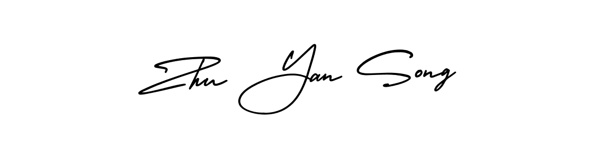 How to make Zhu Yan Song signature? AmerikaSignatureDemo-Regular is a professional autograph style. Create handwritten signature for Zhu Yan Song name. Zhu Yan Song signature style 3 images and pictures png