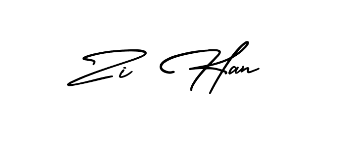 This is the best signature style for the Zi  Han name. Also you like these signature font (AmerikaSignatureDemo-Regular). Mix name signature. Zi  Han signature style 3 images and pictures png
