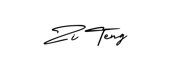 Zi Teng stylish signature style. Best Handwritten Sign (AmerikaSignatureDemo-Regular) for my name. Handwritten Signature Collection Ideas for my name Zi Teng. Zi Teng signature style 3 images and pictures png