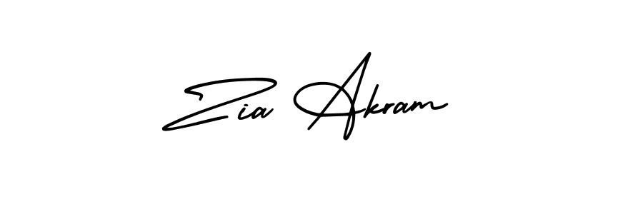 Create a beautiful signature design for name Zia Akram. With this signature (AmerikaSignatureDemo-Regular) fonts, you can make a handwritten signature for free. Zia Akram signature style 3 images and pictures png